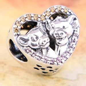Authentic NEW PANDORA Disney The Lion King Simba & Nala Heart Charm